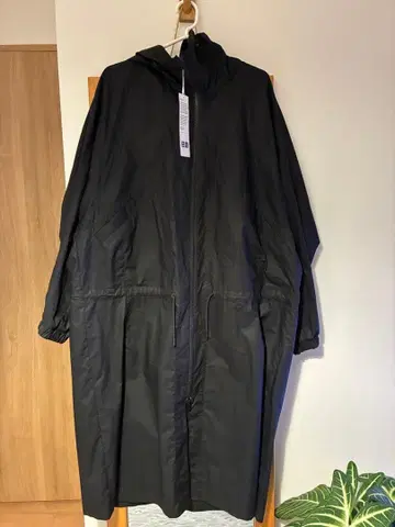 유니클로 U 코튼 후디드 코트 L 블랙