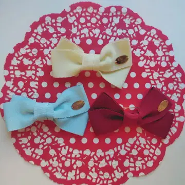 룰루게타 리본 머리핀 3색 세트