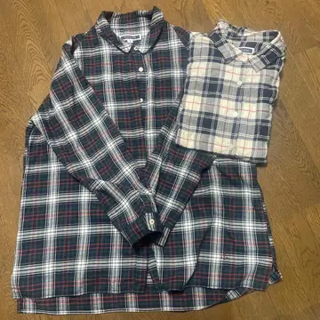 덤 포함 PORTLAND 긴팔 셔츠 사이즈 4 체크 무늬