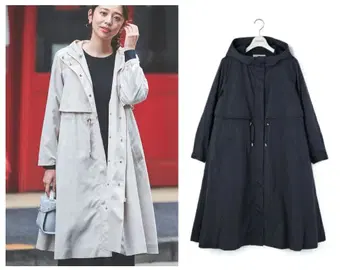 새상품 레스 빠세 / 라이너 포함 롱 블루종 네이비