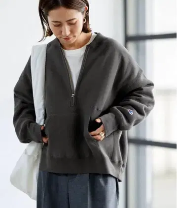 FRAMeWORK 별주 하프 ZIP 리버스 위브 11.5oz