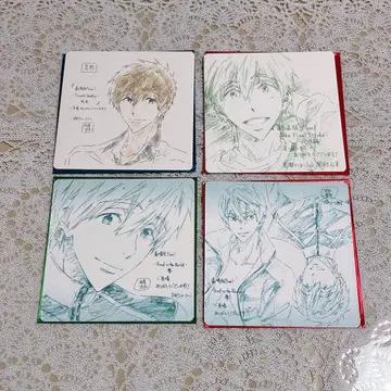 극장판 Free! 입장 특전 신작 코스터 타치바나 마코토 4종 세트