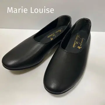 컨디션 최상 Marie Louise 플랫 펌프스 로우힐 천연 가죽 경량