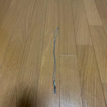 실버 바 목걸이 중간 체인