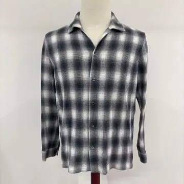 SeaGreen () 옴브레 체크 긴팔 셔츠 01