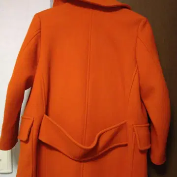 signal 더블 브레스트 피 코트 오렌지