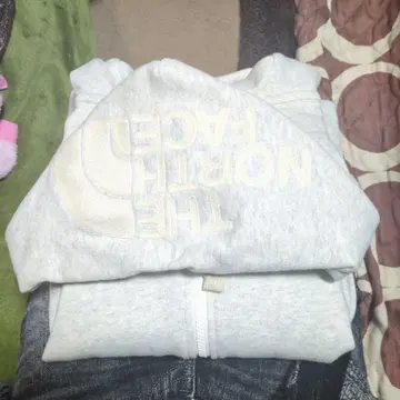 THE NORTH FACE 풀 집업 후드티 라이트 그레이