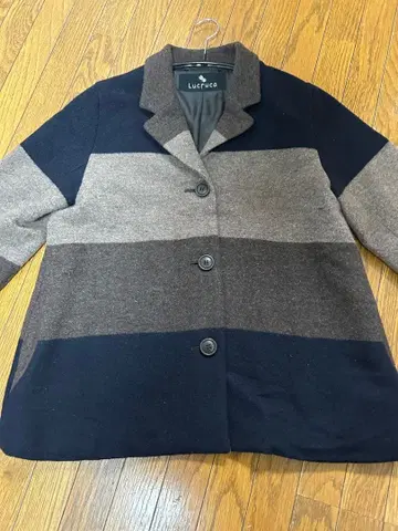 Lucruce 테일러드 자켓 네이비 브라운 그레이