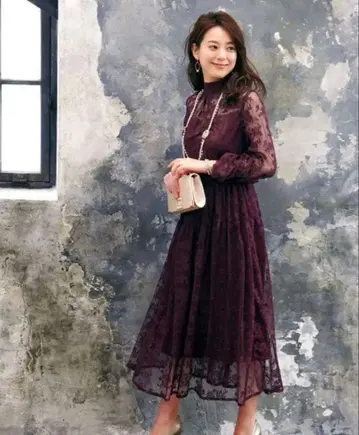 RUIRUE BOUTIQUE 쿠튀르 레이스 롱 원피스 드레스