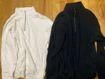 유니클로 하프 지퍼 스웨트 셔츠 2색 세트 XL