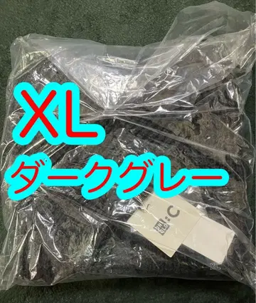 UNIQLO C 와플 니트 후디드 베스트 XL 다크 그레이