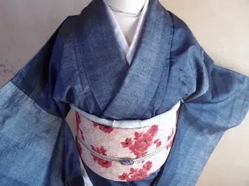 미사용 그라데이션 직조 기모노 (세로 줄무늬 문양) 순수 실크 새상품급