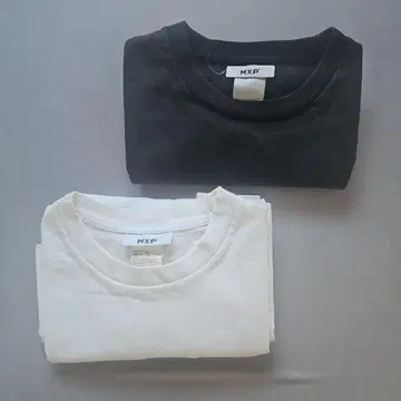 [ 2장 세트 ] MXP 심플 T셔츠 화이트 블랙 2색 세트