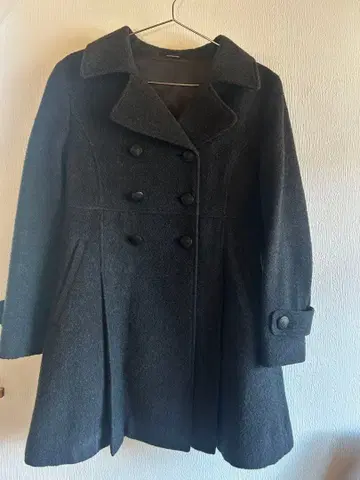 TOMBOW 다크 그레이 울 코트