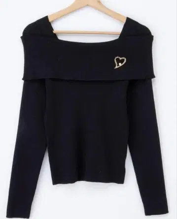 최종 가격 인하 [ 새상품 ] INGNI 오프숄더 리브 니트 스웨터 블랙