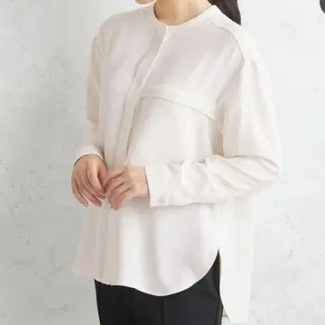 새상품 AOKI 아오키 포켓 디자인 긴팔 블라우스 S