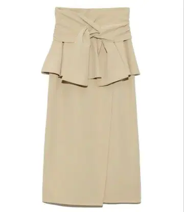 SNIDEL 리본 디테일 분또 스커트 베이지