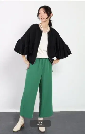 야마다야 MIREPOIX 워셔블 와이드 스트레이트 팬츠