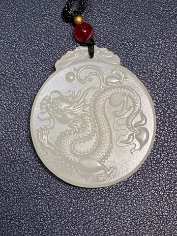 화전옥 펜던트 초슬림 조각 용 펜던트 화전옥석 개운 풍수 부적