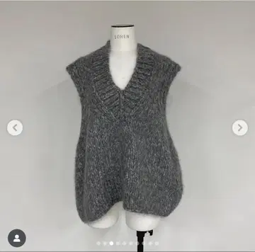 lohen 로헨 캐시미어 V넥 베스트 그레이