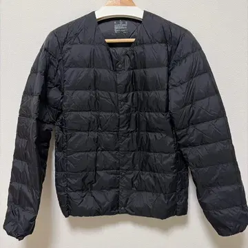 무인양품 경량 다운 포켓터블 노카라 자켓 S