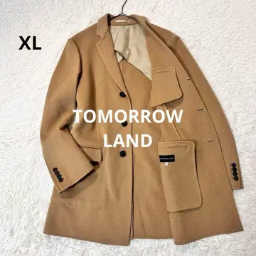 투모로우랜드 체스터 코트 경량 캐시미어 라이크 카멜 남성용 XL