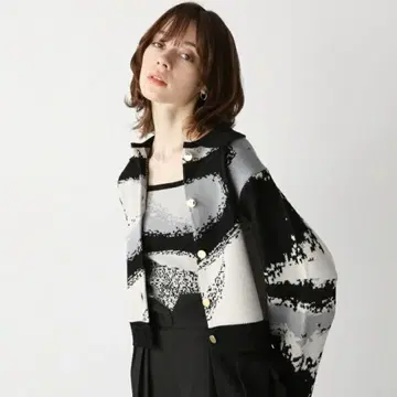 지나시스 JEANASIS 7G 마블 숏 가디건 니트