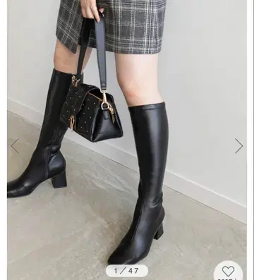 RANDA 우천 겸용 소프트 스트레치 WARM 스퀘어토 롱부츠