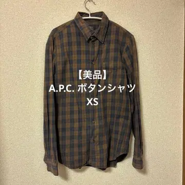 [ 새상품급 ] A.P.C. 체크 무늬 버튼 셔츠 XS