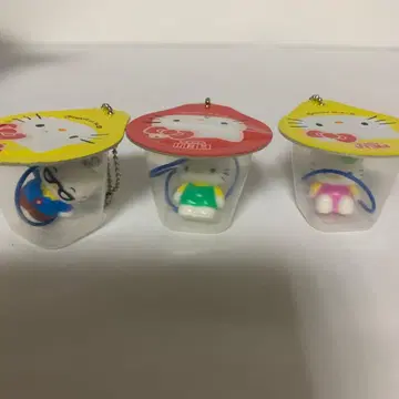 헬로키티 키링 3개 세트 초레어