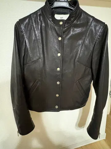 SLY 블랙 가죽 자켓 염소 가죽