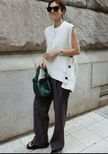 machatt 사이드 버튼 니트 마차트