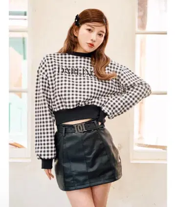 Darich 깅엄 체크 숏 풀오버