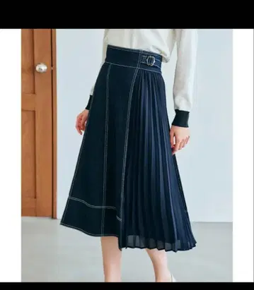 컨디션 최상 데님 플리츠 스커트