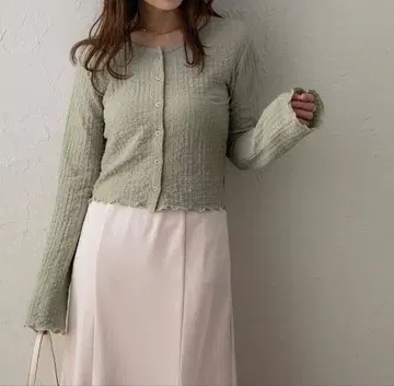 [ NOAHL ] 자카드 멜로우 가디건 더스티 민트
