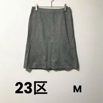 23구 스커트 그레이 38 무릎 기장 온워드 카시야마 고급 출퇴근 포멀