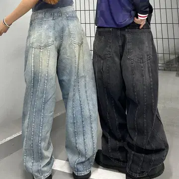 미사용 새상품 HTH 턱 데님 블루 M 사이즈