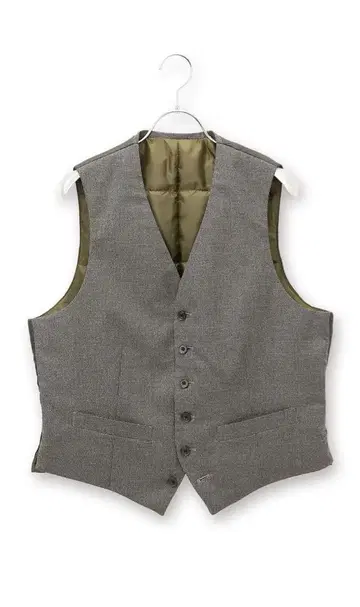 미사용 새상품 충전솜 다운 베스트 수트 포멀 그레이