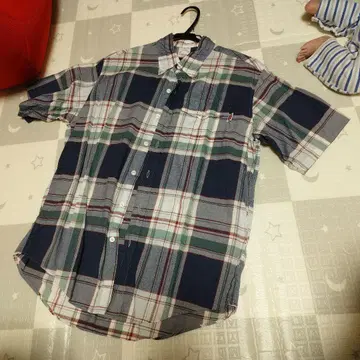 Master Piece 반팔 셔츠 L 사이즈 체크 무늬