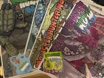 몬스터 헌터 NOW 클리어 파일과 스티커 세트