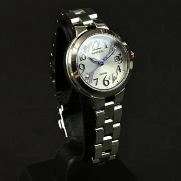 미사용급 CASIO 카시오 SHEEN 손목시계 솔라 SHE-4506 실버