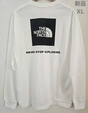 새상품 THE NORTH FACE 롱 슬리브 백 스퀘어 로고 티
