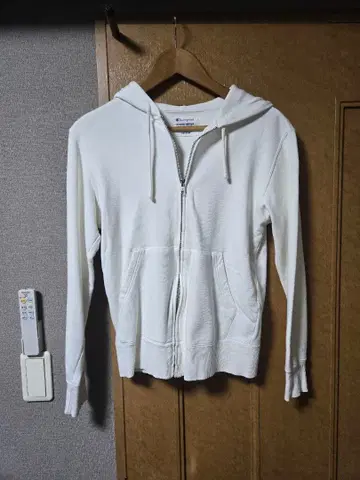 Champion 화이트 집업 후드티