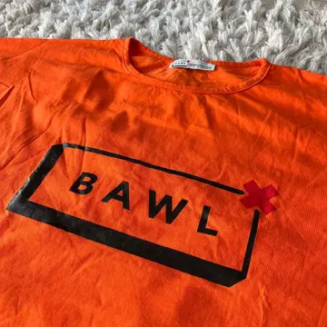 BAWL 오렌지 빅 실루엣 T셔츠