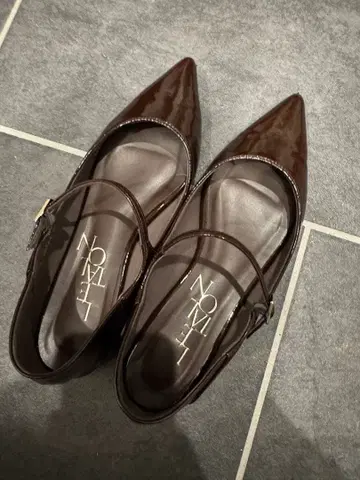 루탈론 포인트 원 스트랩 플랫 브라운 22cm