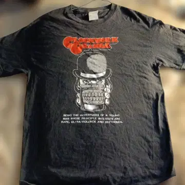 초레어 90s 빈티지 시계태엽 오렌지 티셔츠