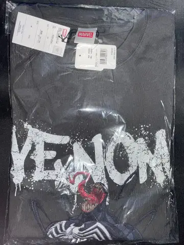 스몰 플래닛 마블 제품 워싱 프린트 반팔 T셔츠 베놈 사이즈 F