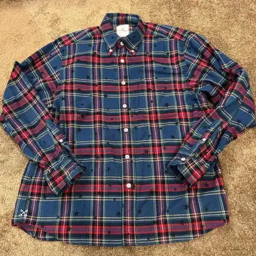 컨디션 최상 uniform experiment 체크 플란넬 셔츠 긴팔