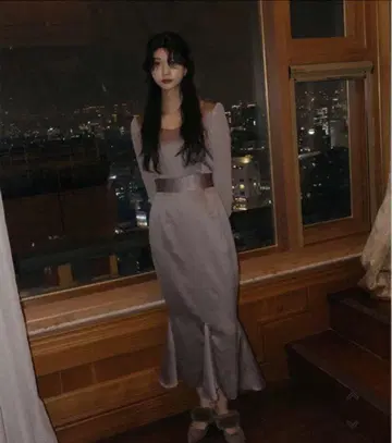 ohotoro Claire Ops 포멀 드레스 모카 그레이 S