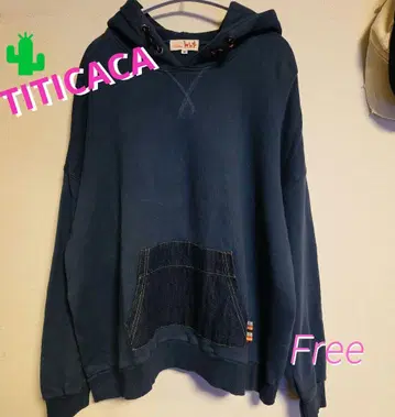[ 무료배송 ] TITICACA 티티카카 맨투맨 후드티 네이비 F